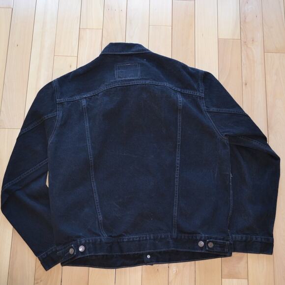 Levi's Denim Jean Trucker Jacket Black Size XL Style 70507 - Picture 4 of 4